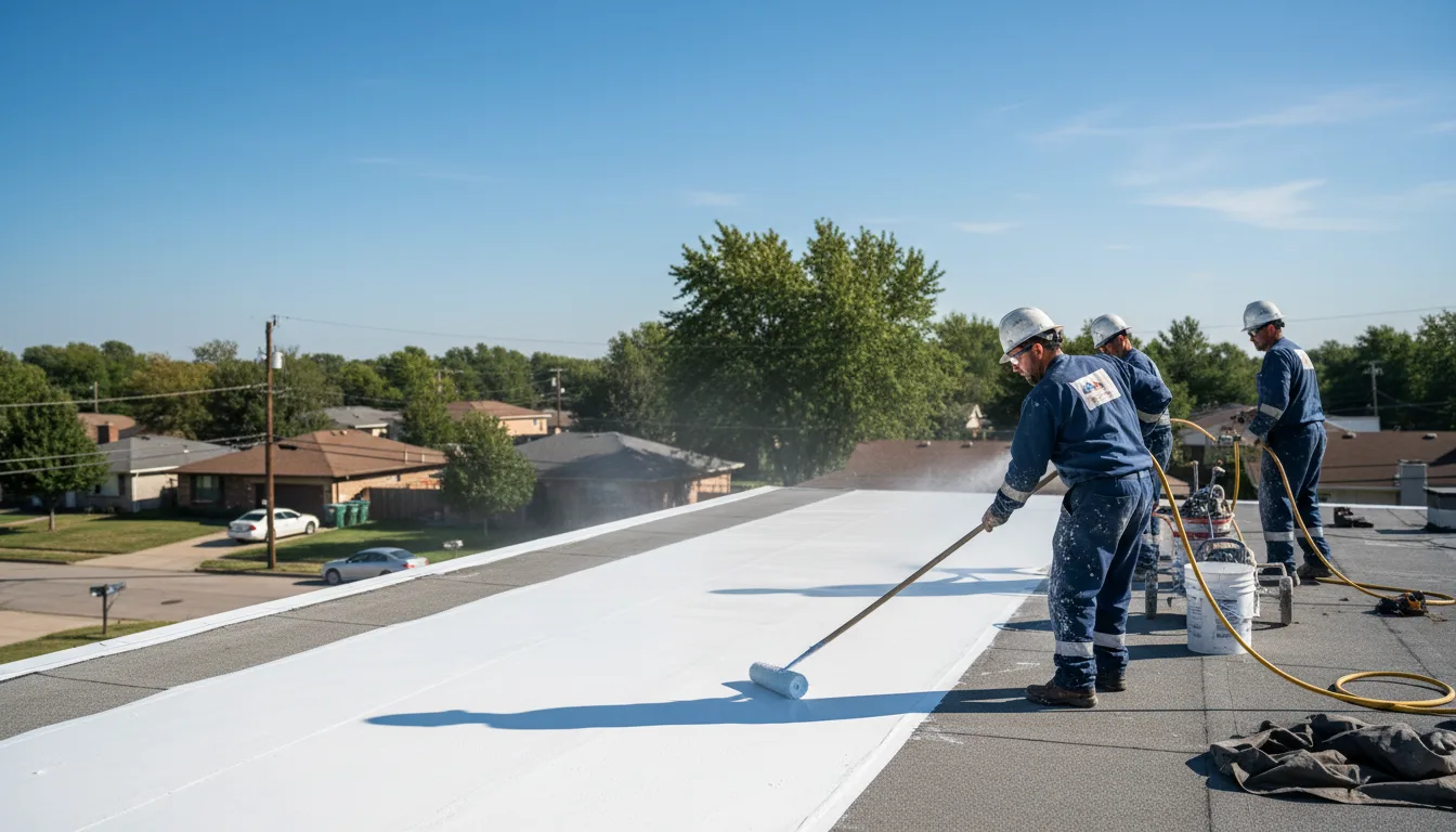 Commercial roof coating in Linwood, KS near me